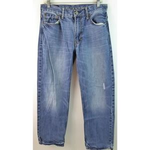 American Eagle Low Loose 29x30 Medium Wash Denim Blue Jeans Distressed